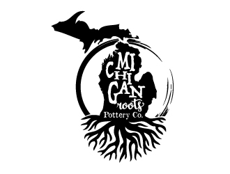 Michigan Roots Pottery Co. logo design by Xeon