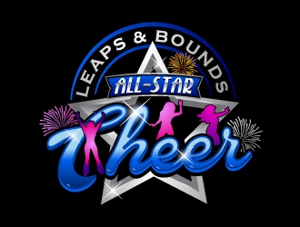 Leaps & Bounds All-Star Cheer logo design by Xeon