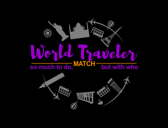 World Traveler Match  logo design by qqdesigns