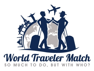 World Traveler Match  logo design by PMG