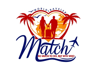 World Traveler Match  logo design by Aelius