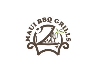 Maui BBQ Grills logo design by ramapea