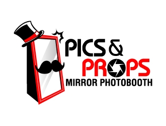 Pics & Props Mirror Photobooth Logo Design - 48hourslogo