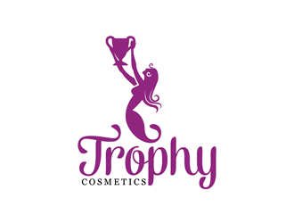 Trophy Cosmetics  logo design by logolady