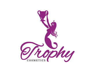 Trophy Cosmetics  logo design by logolady