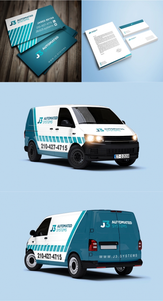 J3 Automated Systems logo design by Kindo