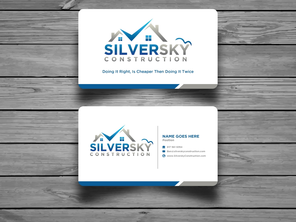 Silversky Construction  logo design by labo