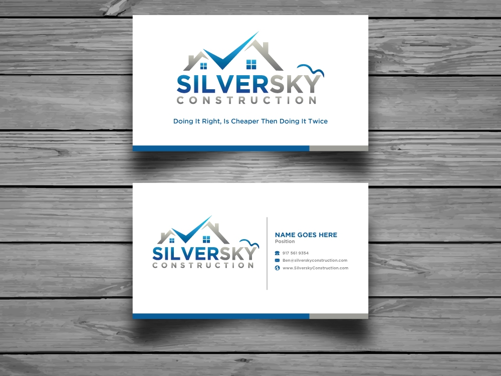 Silversky Construction  logo design by labo
