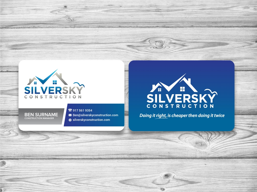 Silversky Construction  logo design by jaize