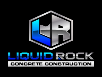 Liquid rock concrete construction  logo design by jaize