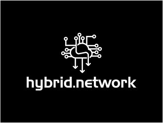 Hybrid Network logo design by 48art