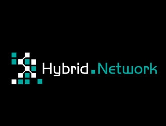 Hybrid Network logo design by LogoInvent