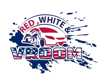 Red, White & Vroom logo design by LogoInvent