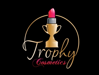 Trophy Cosmetics  logo design by DreamLogoDesign