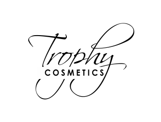 Trophy Cosmetics  logo design by Girly