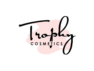Trophy Cosmetics  logo design by Girly