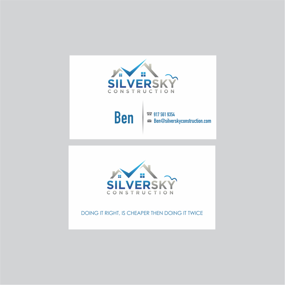 Silversky Construction  logo design by Girly