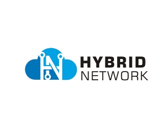 Hybrid Network logo design by Foxcody