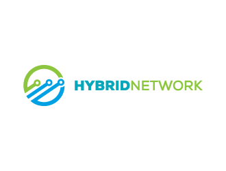 Hybrid Network logo design by pencilhand