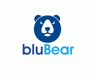 bluBear or blu Bear logo design by invento