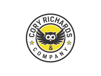 Our logo is an owl with its wings spread. our company name Cory Richards & Company logo design by Kindo