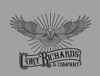 Our logo is an owl with its wings spread. our company name Cory Richards & Company logo design by DreamLogoDesign