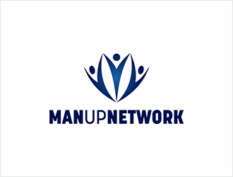 Man Up Network  logo design by hole
