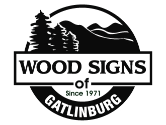 Wood Signs of Gatlinburg logo design by PMG