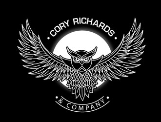 Our logo is an owl with its wings spread. our company name Cory Richards & Company logo design by LogoInvent