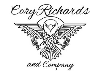 Our logo is an owl with its wings spread. our company name Cory Richards & Company logo design by shere