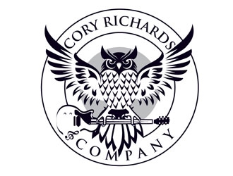 Our logo is an owl with its wings spread. our company name Cory Richards & Company logo design by LogoInvent