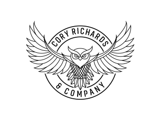 Our logo is an owl with its wings spread. our company name Cory Richards & Company logo design by keylogo