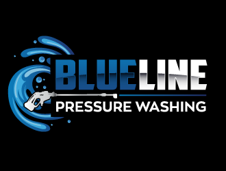  Blue Line Pressure Washing  logo design by PRN123