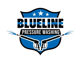  Blue Line Pressure Washing  logo design by Foxcody