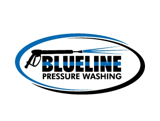  Blue Line Pressure Washing  logo design by Foxcody