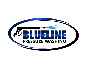  Blue Line Pressure Washing  logo design by Foxcody