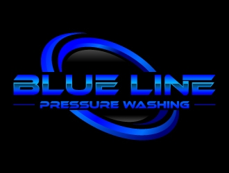  Blue Line Pressure Washing  logo design by uttam