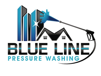  Blue Line Pressure Washing  logo design by PMG