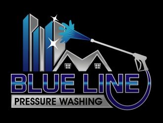  Blue Line Pressure Washing  logo design by PMG