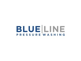  Blue Line Pressure Washing  logo design by bricton