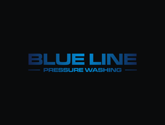  Blue Line Pressure Washing  logo design by EkoBooM