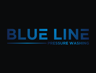  Blue Line Pressure Washing  logo design by EkoBooM
