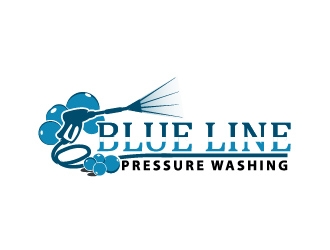  Blue Line Pressure Washing  logo design by usashi