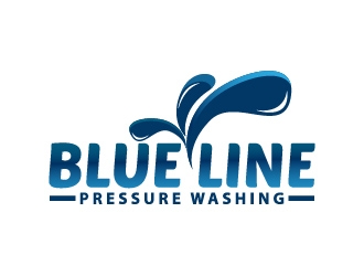  Blue Line Pressure Washing  logo design by usashi