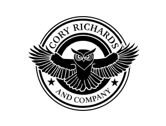 Our logo is an owl with its wings spread. our company name Cory Richards & Company logo design by ProfessionalRoy
