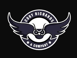 Our logo is an owl with its wings spread. our company name Cory Richards & Company logo design by XyloParadise