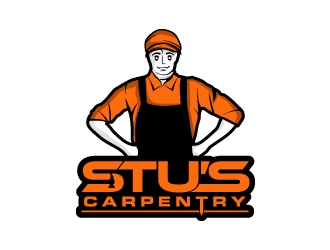 Stus Carpentry logo design by JJlcool
