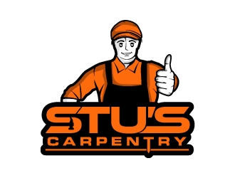 Stus Carpentry logo design by JJlcool