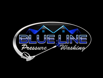  Blue Line Pressure Washing  logo design by DreamLogoDesign