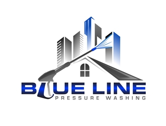  Blue Line Pressure Washing  logo design by DreamLogoDesign